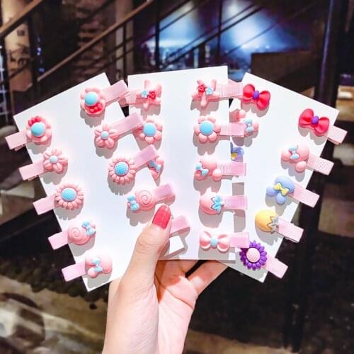 10pcs/set Children kawaii candy Color Hairclip Head Jewelry Clip colorful Hair Accessories Baby Clip Fashion Hairpin for baby