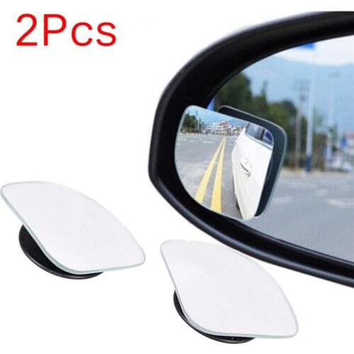 2pcs Car Wide Angle Mirror Convex Rearview Side View Mirror Safety Blind Spot Mirrors