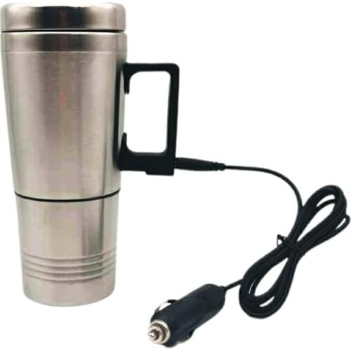 24V Car Electric Safe Heating Durable Cup Vacuum Cup100 Degrees Heat Preservation Cup BPA Free Leak-proof