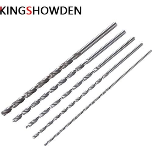 5pcs 150mm Extra Long HSS Auger Twist Drill Bit Set 2/3/3.5//5mm Diameter Straight Shank Drill Bits for Electric Drills