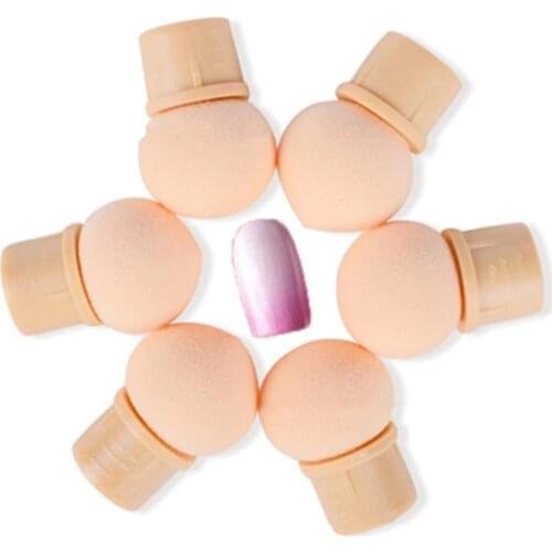 6 pcs/set Replace Sponges of Dual-ended Blooming Nail Pen Drawing And Dotting Nail Polish Professional Manicure Tool