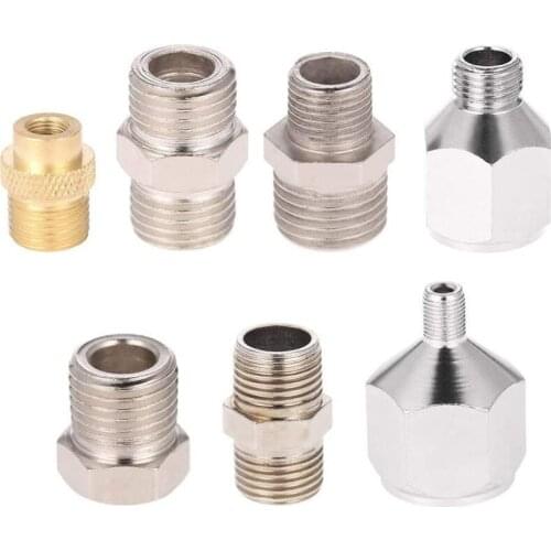 7-Piece Spray Airbrush Adapter Kit Accessory Connector Set Suitable for Air Compressor and Spray Airbrush Hose