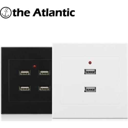 Best 4-PORT USB Port 3.5A Wall Charger Adapter EU Plug Socket Power Outlet Panel Grounded Electric Wall Charger Adapter Charging