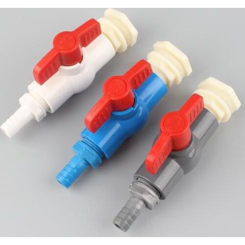 8/10/12/16Mm IBC Water Tank Adapter Garden Irrigation Connector Fish Tank Pipe Joint Water Hose Tower Connector 1/2'' Valve