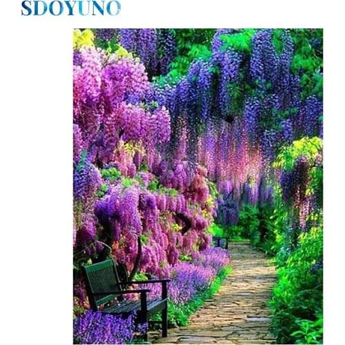 SDOYUNO 5D Diamond Painting Landscape Full Square/Round Rhinestone Pictures Scenery Home Decor Mosaic Diamond Embroidery