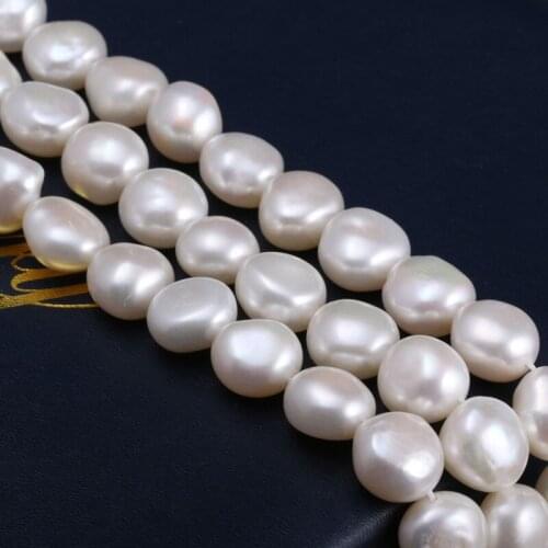 Natural Freshwater Pearl Beads All Sides Light White Loose Beads for Necklace Bracelet Accessories Jewelry Making DIY 12-13mm