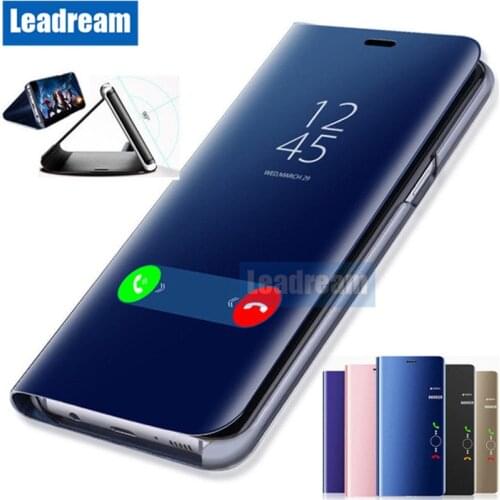 500PCS for iPhone 11 Pro MAX Smart Leather Flip Stand Mirror Case Cover for iPhone 6 6s 7 8 Plus X Xs Xr Max with Retail Package