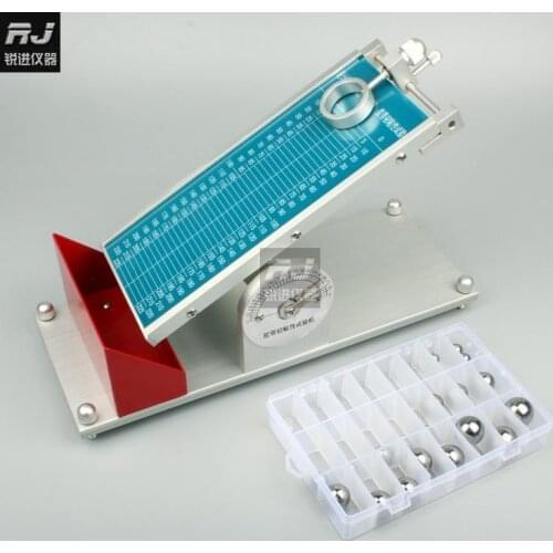 Pressure-sensitive tape initial tack tester, initial tack test, tack testing machine, rolling ball method, strip steel ball