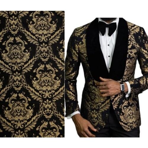Floral Suit Fabric 145cm Width for Wedding Prom Tuxedo New Arrival