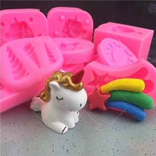 Unicorn Animalsl Silicone Mold Fondant Mould Cake Decorating Tools Chocolate, Gumpaste, Sugarcraft, Kitchen Gadgets