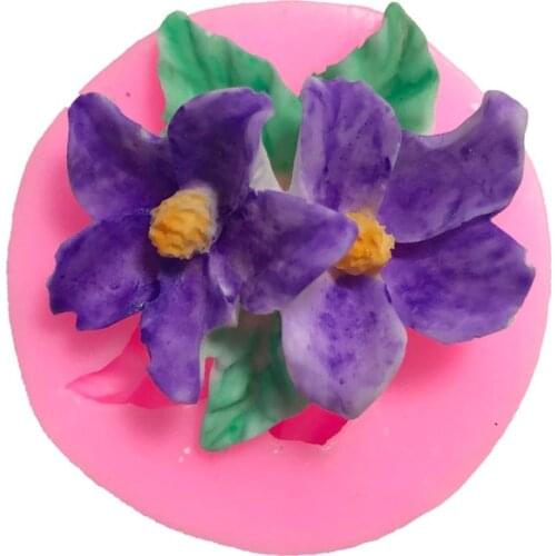 Lily shape silicone mold DIY syrup cake chocolate mold UV epoxy resin ceramic clay decoration accessories tool