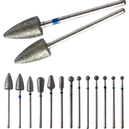 1pcs Diamond Nail Drill Bit Cuticle Clean Milling Cutter Electric Manicure Machine Accessories Gel Polish Remove Drills Tools