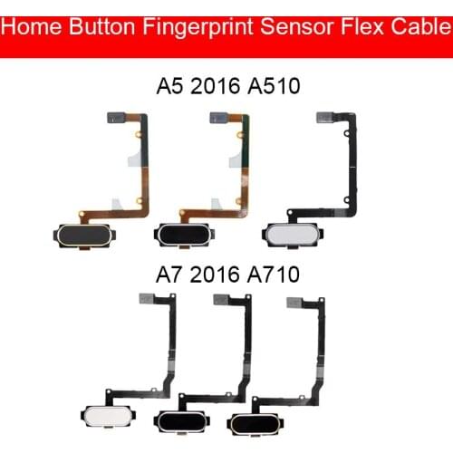 Fingerprint Sensor Flex Cable For Samsung Galaxy A5 A7 2016 A510 A710 Home Menu Button Sensor Flex Ribbon Replacement Parts