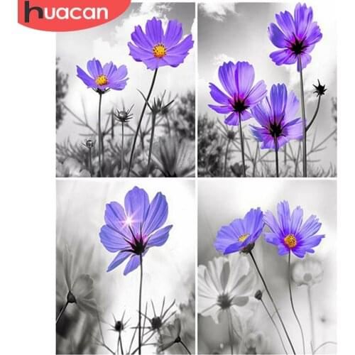 HUACAN DIY Pictures By Number Flower Kits Painting By Numbers Hand Painted Picture Art Drawing On Canvas Gift Home Decor