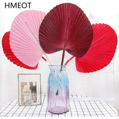 Artificial Flower Green Plants Sunflower Leaves Latex Round Fan LeafDIY Decor For Wedding Flower Arrangement Home Table Display
