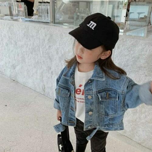 Girls Short Denim Jacket Spring Girls Jackets Denim Outerwear Girl Cardigan Jeans Coats Kids Clothing Baby Boy Windbreaker 2-10