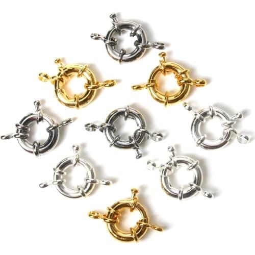 5pcs/lot Brass Spring Clasps Jump Ring Copper Connector Jewelry Making Accessories Diy Bracelet Necklace Findings Components