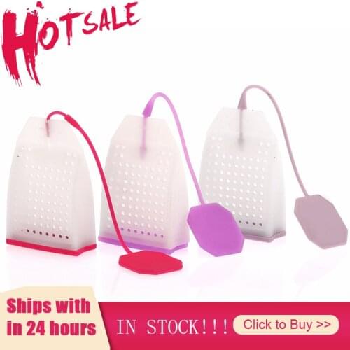 Hot Selling Bag Style Silicone Tea Strainer Herbal Spice Infuser Filter Diffuser Kitchen Coffee Tea Tools Random Color