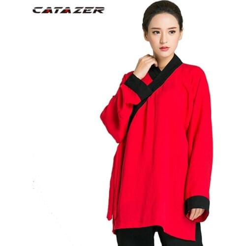 Linen Shaolin Monk Uniform Wushu Tai chi Suit Martial arts Kung fu Clothes Wing Chun Monk Robe