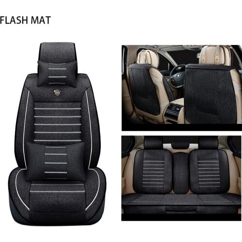 Flax car sear covers for hyundai solaris hyundai getz Elantra Tucson veloster creta i20 i30 ix35 i40 Auto accessories