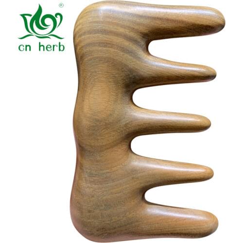 CN Herb Free Shipping Head Meridian Massage Comb Natural Log Sandalwood Comb