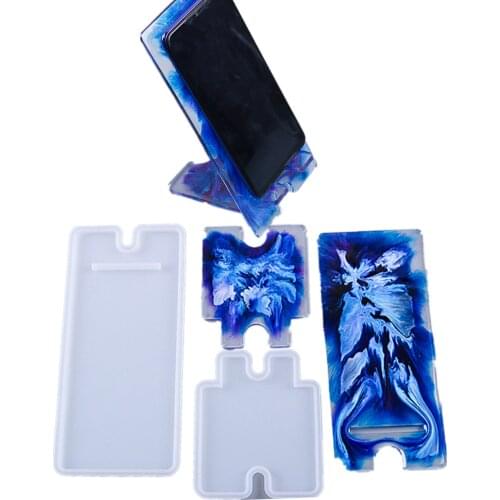 Mobile Phone Holder Silicone Mold Resin Mold For DIY Resin Phone Bracket Uv Epoxy Handmade Artcraft Jewelry Tools Making FM2056
