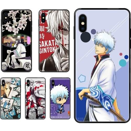 For Xiaomi Redmi Note 4 5 5A 6 7 8 8T 9 9S Pro Max Black Soft TPU Phone Cover Case Capa Japanese Anime Gintama Sakata Gintoki
