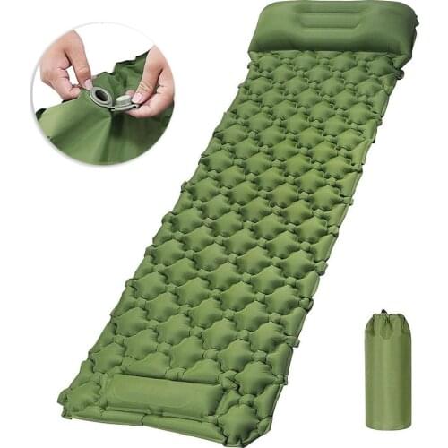 Air Mattress Camping Sleeping Mat Inflatable Cushion Quick Inflatable Moisture-Proof Cushion Outdoor Travel Pad Folding Bed