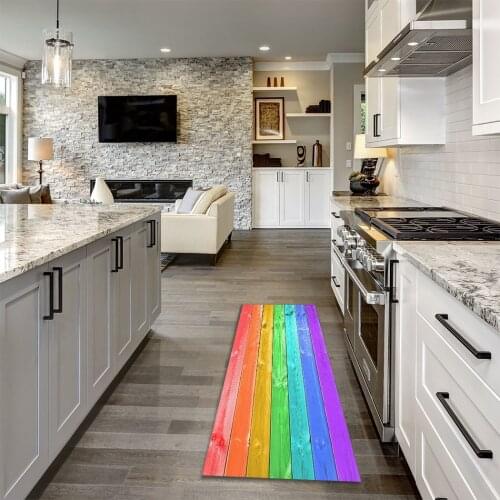 Non-Slip Floor Mat Rainbow Mat Entrance Doormat Self-Service Laundry Bath Mat Carpet Laundry Room Decor Balcony Rug