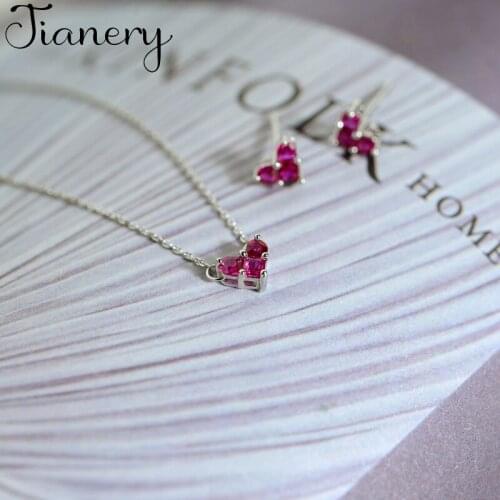 New Arrivals Fashion Zircon Love Heart Earrings Necklaces Pendant Jewelry Sets for Women Wedding Statement Jewelry