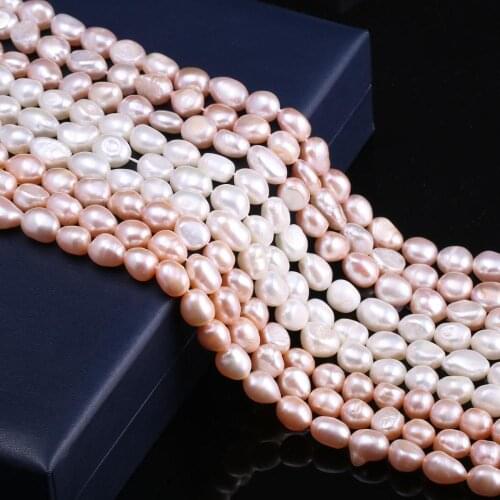 New irregular white pink purple pearl beads Simple and stylish party jewelry gift pearl size 9-10mm