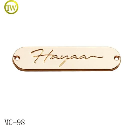 Wholesale 3D Metal Letter Brand Logo TAG for Clothing Accessory