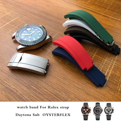 20mm 21mm Nature Silicone Rubber Watchband High Quality Watch Strap Special for Role Submariner Daytona GMT OYSTERFLEX Watch