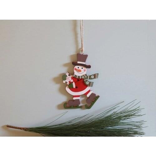 Happy White Pendant Accessory 8,5 X11,0cmKırmızı christmas decorations рождественские украшения