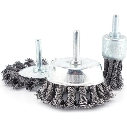 Steel Rotary Flat Wire Brush Rust Removal Polishing For Drill Angle Grinder Tool