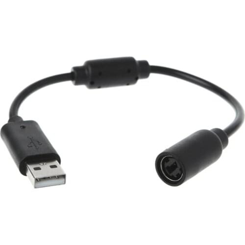 USB Breakaway Adapter Cable for Xbox 360 Wired Controllers Charging Cord