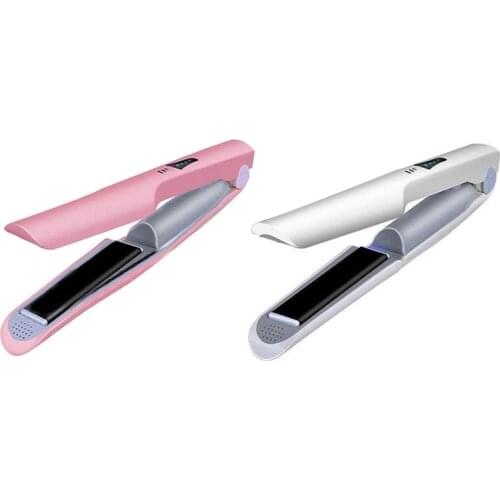 Usb Charging Curler Hair Straightener Tool Mini Wireless Cordless Flat Iron Curling Iron