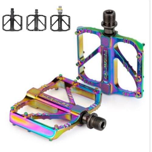 PROMEND Mountain Non-Slip Bike Pedals Platform Bicycle Flat Alloy Pedals 3 Bearings for Road MTB Fixie Bikes Bicicleta Pedals