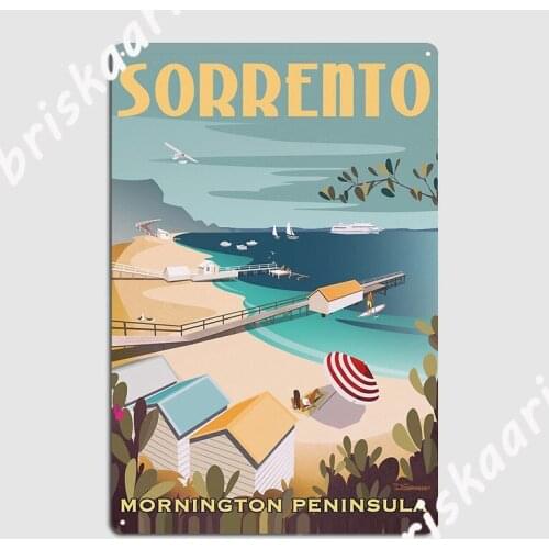 Sorrento Vintage Style Travel Poster Metal Sign Wall Decor Kitchen Decoration Wall pub Tin sign Poster