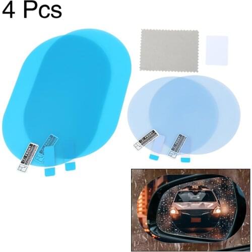 X Autohaux 4pcs 100x100mm 150x98mm Car Rearview Mirror Film Anti Rain Anti-glare Waterproof Protective Sticker