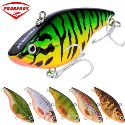 1PC VIB Pencil Fishing Lures 7.4cm-2.91"/18.5g-0.65oz Balancer Fishing Tackle 6# Hooks 3D Eyes Artificial Wobbler Bass Baits