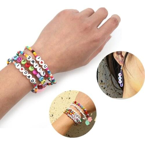 100pcs/Lot 7mm Oval Shape Stars Moon Beads Acrylic Spaced Beads For Jewelry Making DIY Bracelet Necklac Accessories