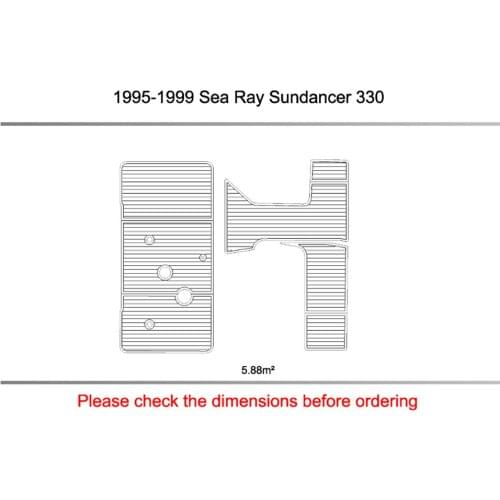 1995-1999 Sea Ray Sundancer 330 Cockpit mat 1/4" 6mm EVA Teak Decking floor