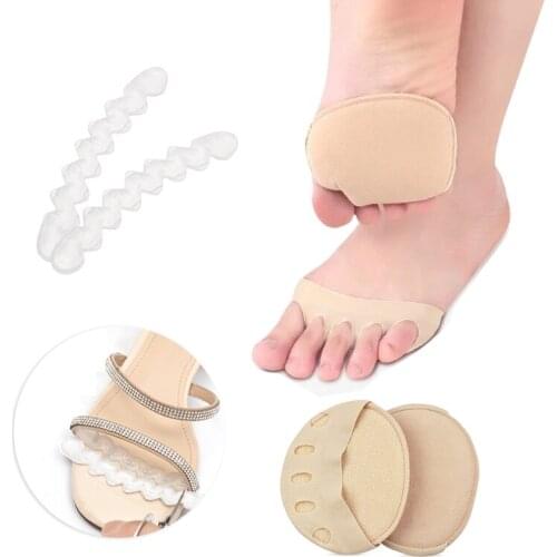 2Pair Soft Pads High Heel Shoes Slip Resistant Protect Pain Relief Foot Care Forefoot Half Yard Invisible Gel Insoles Stickers