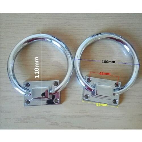 2 pcs 100 mm knocker Square chrome wooden chair sofas handles pulls knobs modern furniture handles wooden door knockers