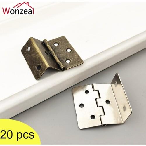 20Pcs 23*19*17mm Antique Iron Cabinet Drawer Door Luggage Furniture Decoration Chinese Old Hinge Jewelry Wood Boxes