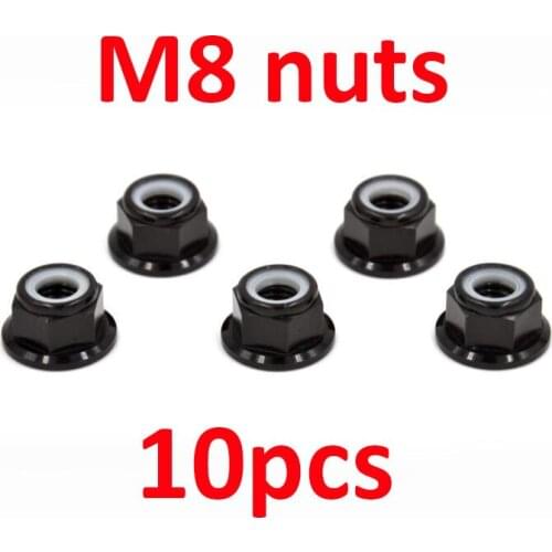 Free Shipping 10pcs M8 nuts flange tightening nuts spare parts for DIY models