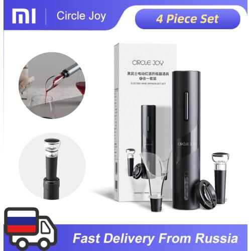 Youpin Circle Joy Samurai Electric Wine Bottle Opener Set Red Wine Automatic Corkscrew 4 In 1 Xiaomi Kitchen Appliances Tools