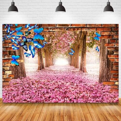 Flowers Floral Spring Photo Backdrop Vinyl Cloth Background For Wedding Lovers Portrait Princess Baby Birthday Party Photography