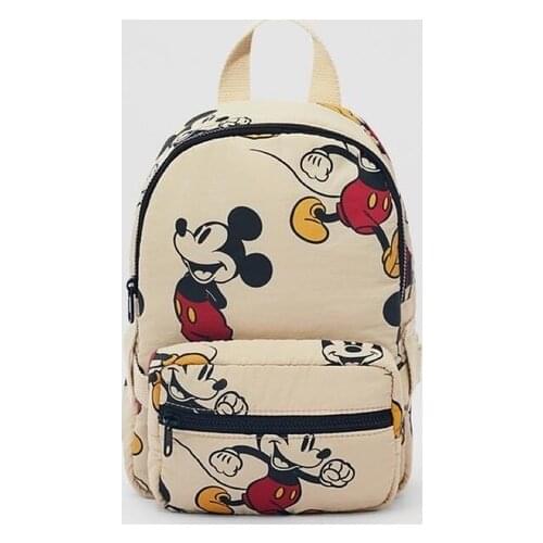 Disney Childrens Bags Toddlers Spring and Summer New Products Minnie Mouse Printed Mini Backpack Bags for Girls